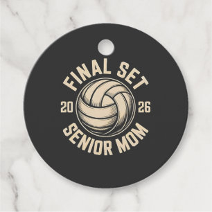 Étiquettes Cadeau Final Set Senior Mom 2026 Graduation Volleyball