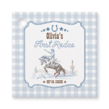 First Rodeo 1st Birthday Blue Western