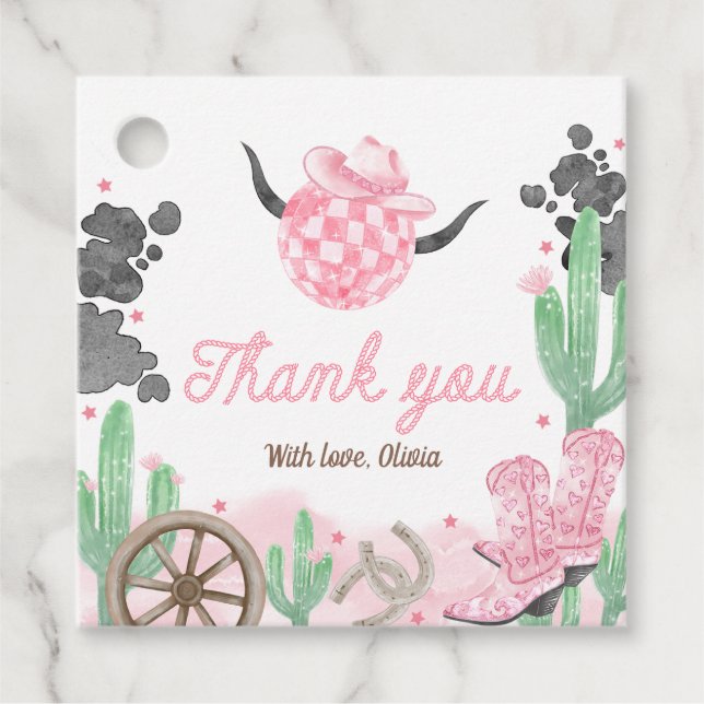 Étiquettes Cadeau First Rodeo Boho Wild West (Devant)