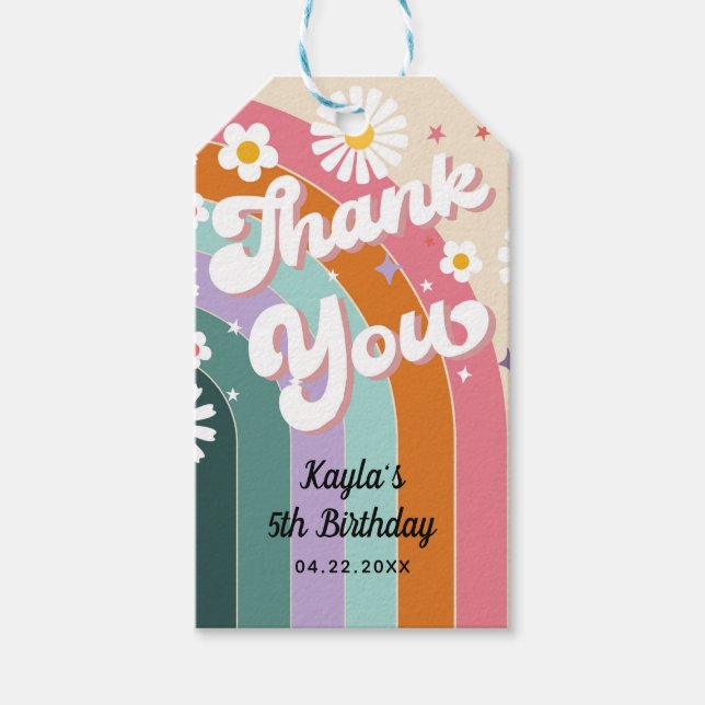 Étiquettes-cadeau Five est un Vibe 5e anniversaire (Devant)