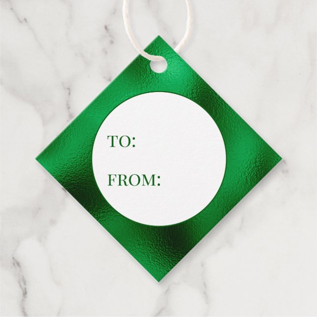 Étiquettes Cadeau Flamme verte à partir (Devant)