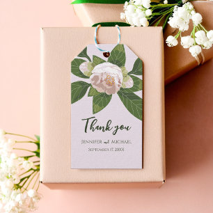 Étiquettes-cadeau Fleur et verdure luxuriante Élégante