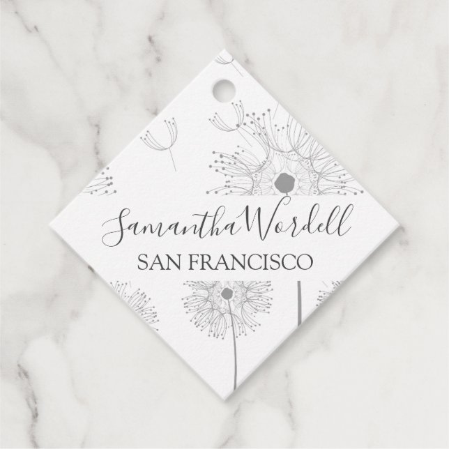 Étiquettes Cadeau Fleur illustrée (Devant)