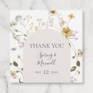 Étiquettes Cadeau Fleur sauvage de printemps Balises favorites du