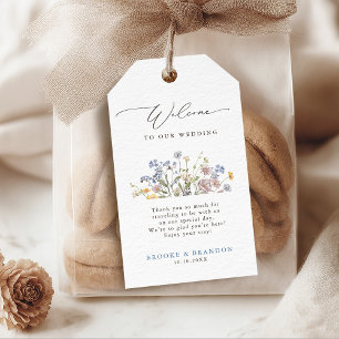 Étiquettes-cadeau Fleur sauvage de printemps coloré Meadow Garden Ma
