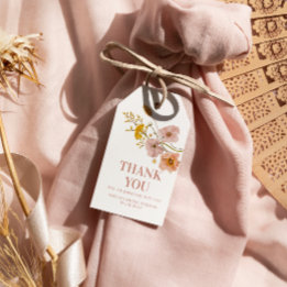 Étiquettes-cadeau Fleur sauvage Faveur Tags, Fleurs Bohème