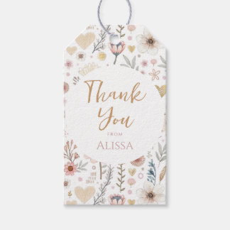 Étiquettes-cadeau Fleur sauvage Floral Baby shower Favoriser
