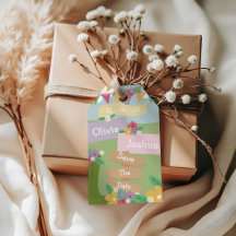 Fleur sauvage rustique avec pancartes à fanions Éc