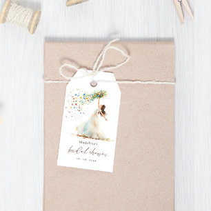 Étiquettes-cadeau Fleur sauvage Toss Aquarelle