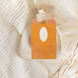Étiquettes-cadeau Fleur sauvage vintage Pink Poppy Mariage Monogramm