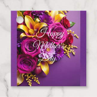 Étiquettes Cadeau Fleur violet