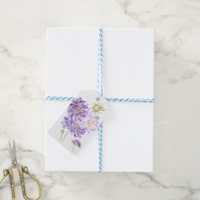 Étiquettes-cadeau fleurs (Avec de laficelle)