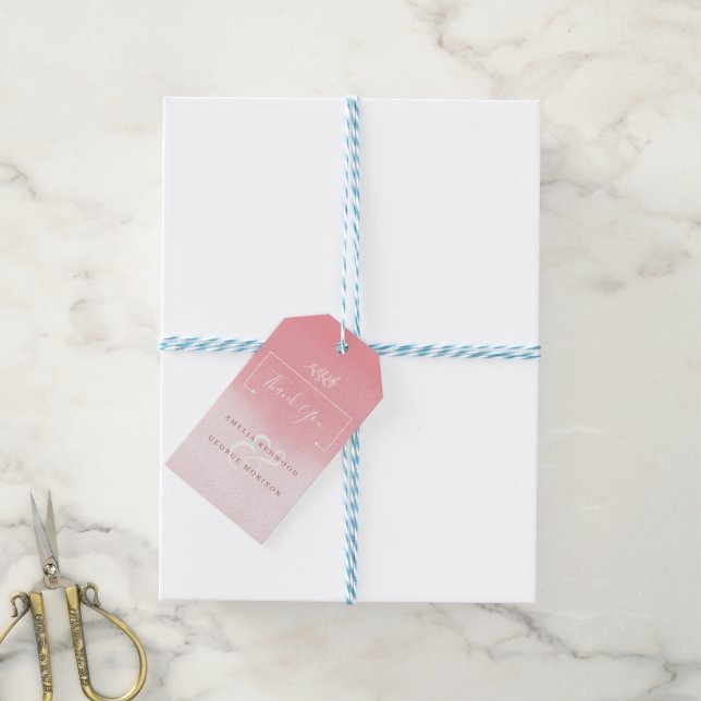 Étiquettes-cadeau Fleurs blanches délicates (Avec de laficelle)