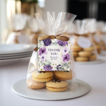 Fleurs blanches violettes Paillettes Anniversaire 
