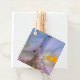 Étiquettes Cadeau Fleurs de crocus de printemps