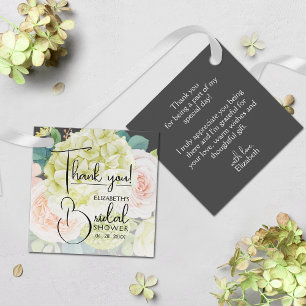 Étiquettes Cadeau Fleurs de jardin Mariage marron