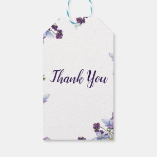 Étiquettes-cadeau Fleurs de printemps délicates faveur florale viole