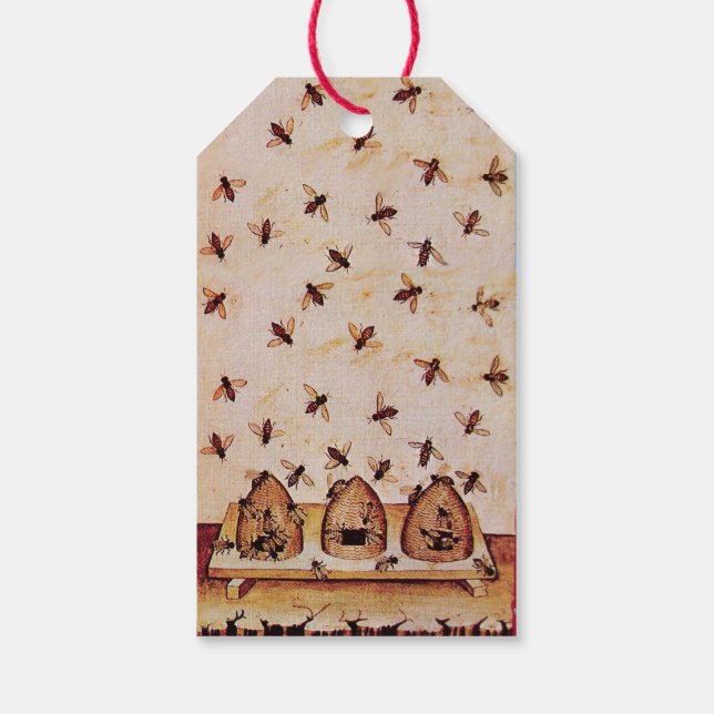 Étiquettes-cadeau FLEURS DE PRINTEMPS HONEY BEE, OEUVRE Noël (Dos)