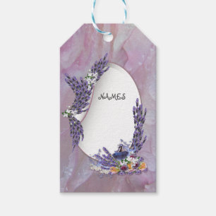 Étiquettes-cadeau Fleurs de Tuberose et de Lavande