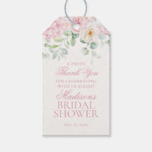 Étiquettes-cadeau Fleurs roses Floral Hydrangea Fête des mariées Fav