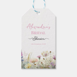 Étiquettes-cadeau Fleurs sauvages personnalisées pour enterrement de
