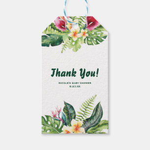 Étiquettes-cadeau Fleurs tropicales Fête Feuille de la Fête des mari