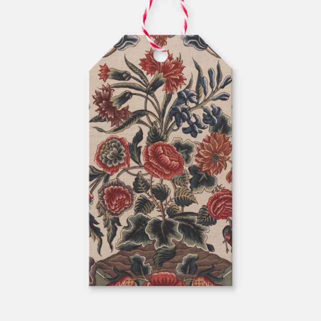 Étiquettes-cadeau Fleurs victoriennes (Devant)