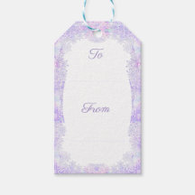 flocon de neige violet clair et coeur étincelant