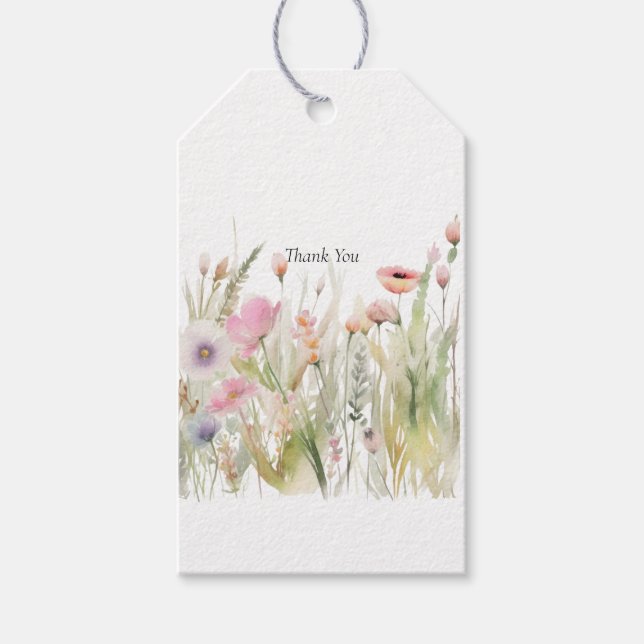Étiquettes-cadeau Floral fleur sauvage (Devant)