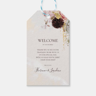 Étiquettes-cadeau Floral flush moderne   Accueil du Mariage aquarell