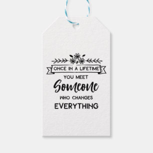 Étiquettes-cadeau Floral Juste Marié Marine Fleurs de mariage
