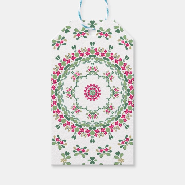 Étiquettes-cadeau Floral ornament (Devant)