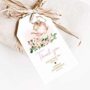 Étiquettes-cadeau Floral Tea Garden Anniversaire Fête Favoriser les 