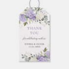 Floral violet Hydrangea Merci Mariage vert