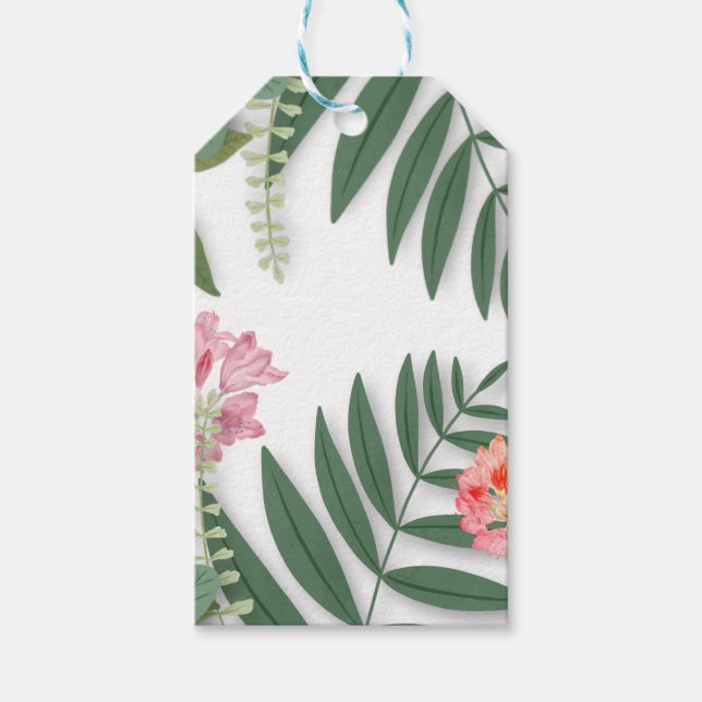 Étiquettes-cadeau Flore tropicale (Devant)