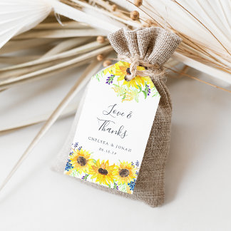 Étiquettes-cadeau Flowerfields Wedding Favor