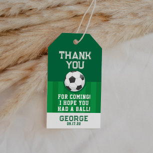 Étiquettes-cadeau Football Anniversaire Merci Fête Favoriser
