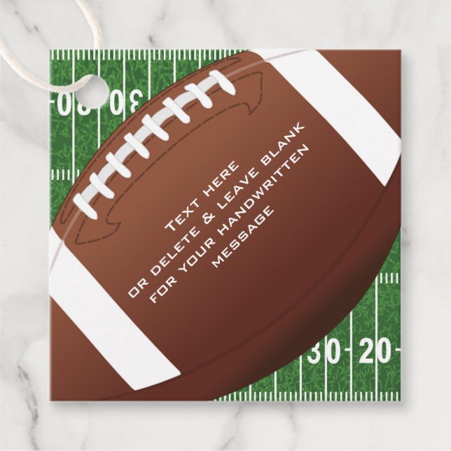 Étiquettes Cadeau Football Field Gridiron Design Favoriser la carte  (Devant)