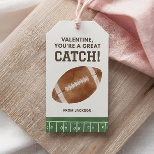 Étiquettes-cadeau Football Sports Enfants Valentines Day