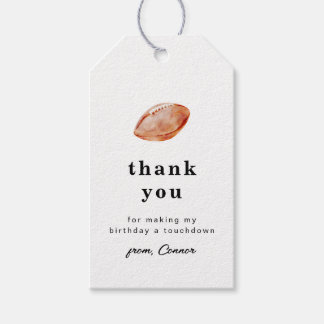 Étiquettes-cadeau Football Thank You Tag