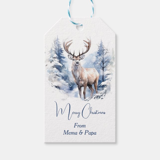 Étiquettes-cadeau Forest King Holiday (Devant)
