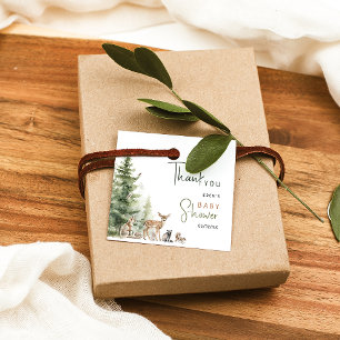 Étiquettes Cadeau Forêt Bois Animaux Baby shower Merci