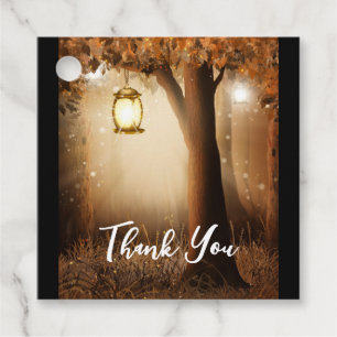 Étiquettes Cadeau Forêt magique avec lumières des fées