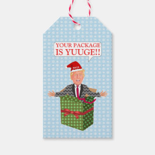 Étiquettes-cadeau Forfait Funny Donald Trump Christmas Yuuge Humour