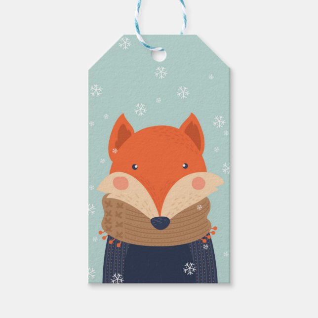 Étiquettes-cadeau Fox (Devant)