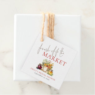Étiquettes Cadeau Fraîche De La Fête des mariées Du Marché