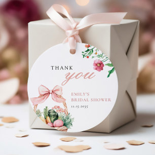 Étiquettes Cadeau Fraîche De La Fête des mariées Du Marché