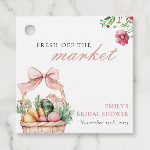 Étiquettes Cadeau Fraîche De La Fête des mariées Du Marché