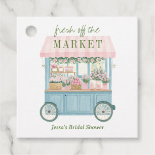 Étiquettes Cadeau Frais Sorti du Marché Floral Mariage de Fermière