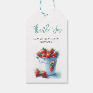 Étiquettes-cadeau Fraise Baby shower Favoriser Tags Modèle